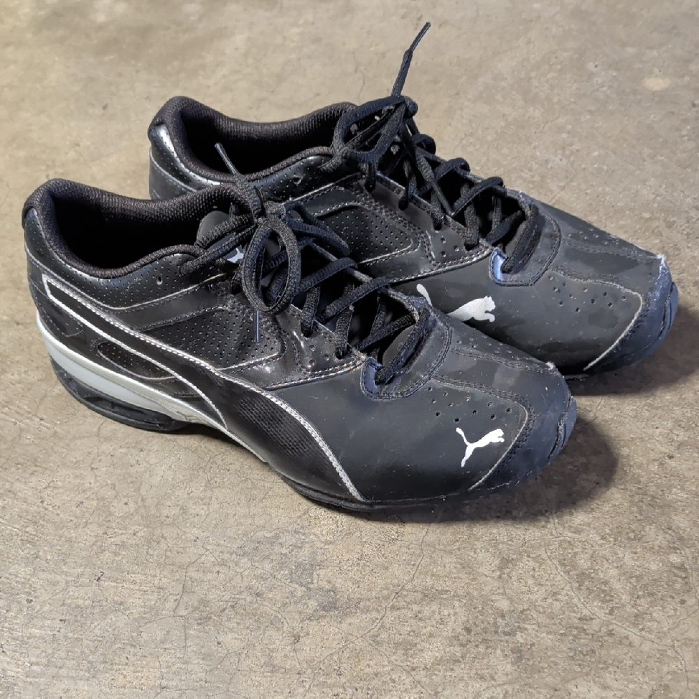 Puma Men's Black and Gray Athletic Shoes